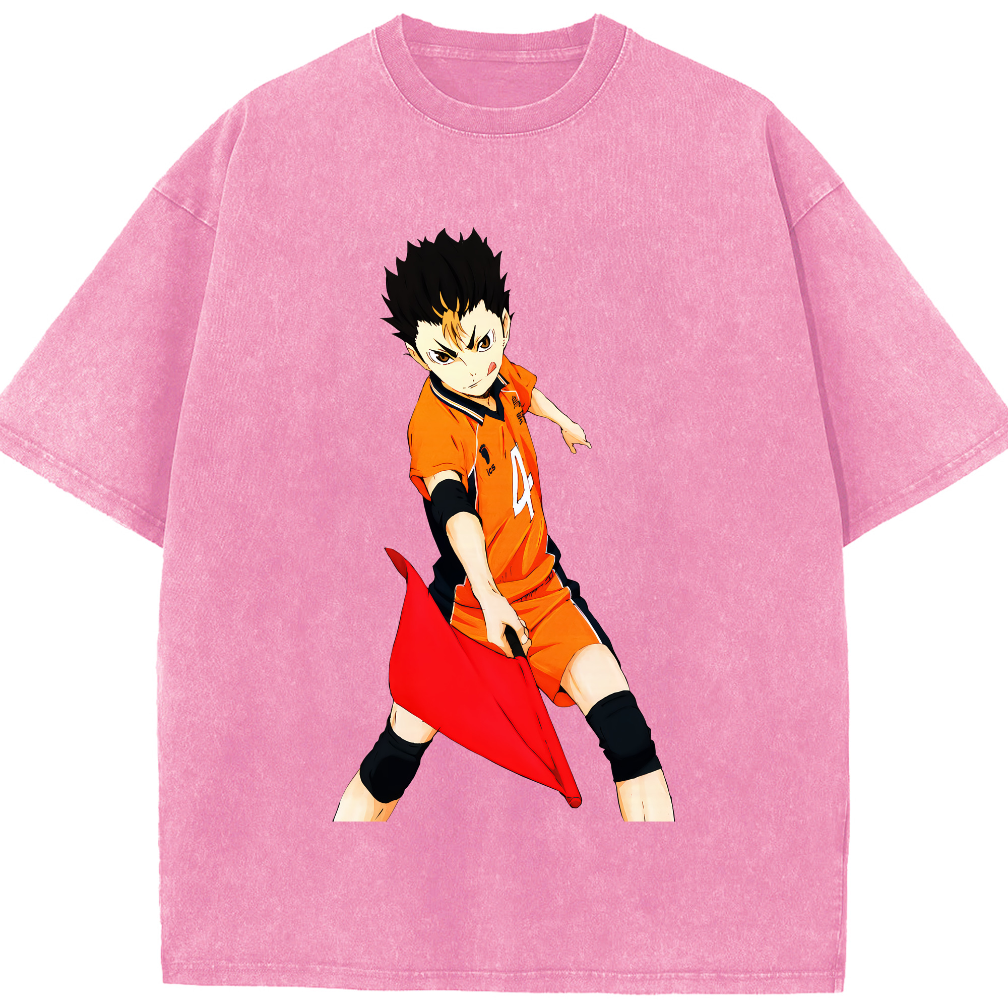 （画像用） ハイキュー!! Haikyu!! 綿100% ヴィンテージ風 半袖Tシャツ（フロントプリント）